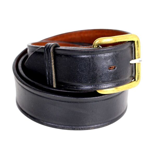 Don Hume SADDLE BLACK GENUINE LEATHER 1.5"Wd CASUAL DRESS MEN'S BELT Sz 36 (G35 - Picture 2 of 12